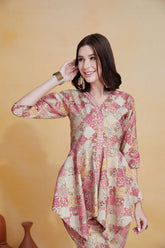 modar chanderi Silk Pink Co-ord