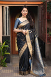 Soft Silk Zari Woven Strip Saree