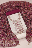 Maroon Chanderi Handwork Unstitched Salwar Suit With heavy Jacquard Dupatta