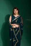 Faux Georgette Patch Embroidery Saree