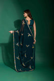 Faux Georgette Patch Embroidery Saree