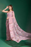 Faux Georgette Rose Sequence Saree