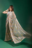 Faux georgette Zig Zag Sequence Saree