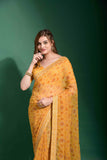 Georgette Patola Print Saree With Heavy Embroidery border