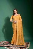 Georgette Patola Print Saree With Heavy Embroidery border