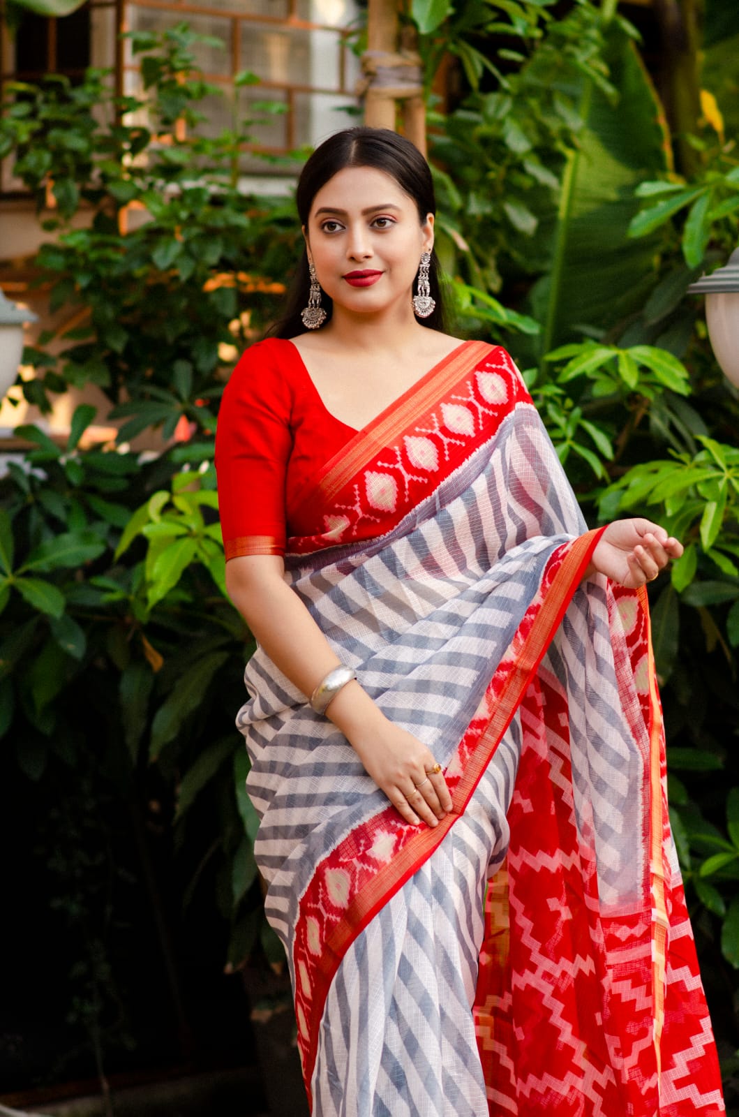 Kota Doria printed saree