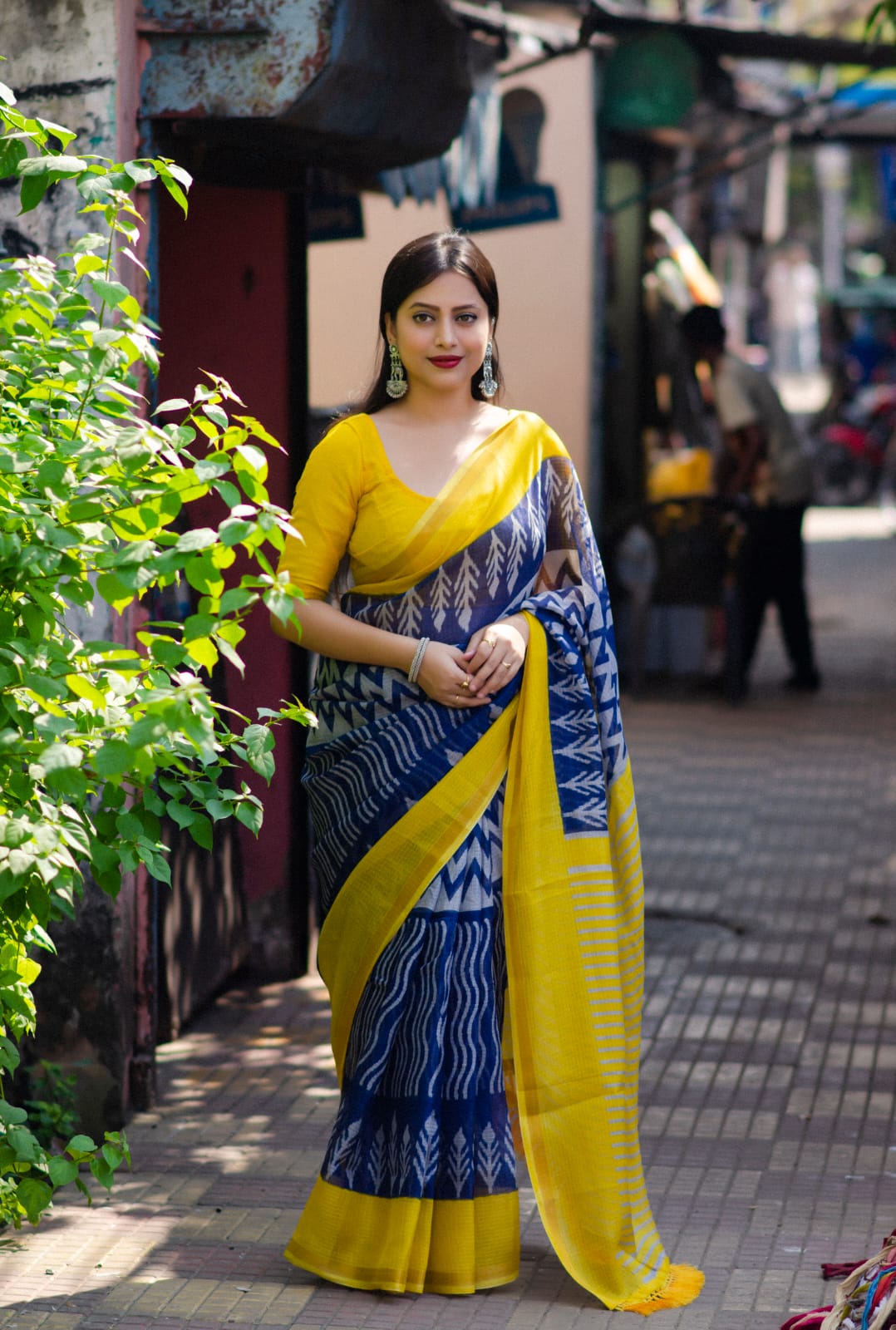 Kota Doria printed saree