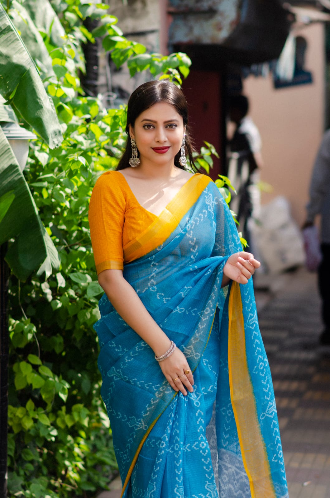 Kota Doria printed saree