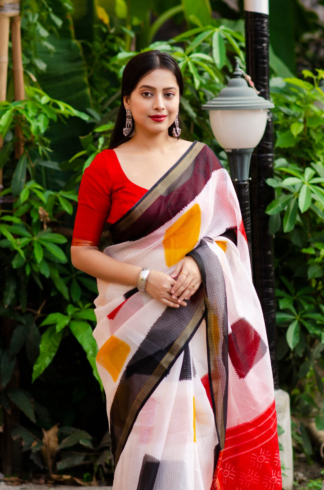 Kota Doria printed saree