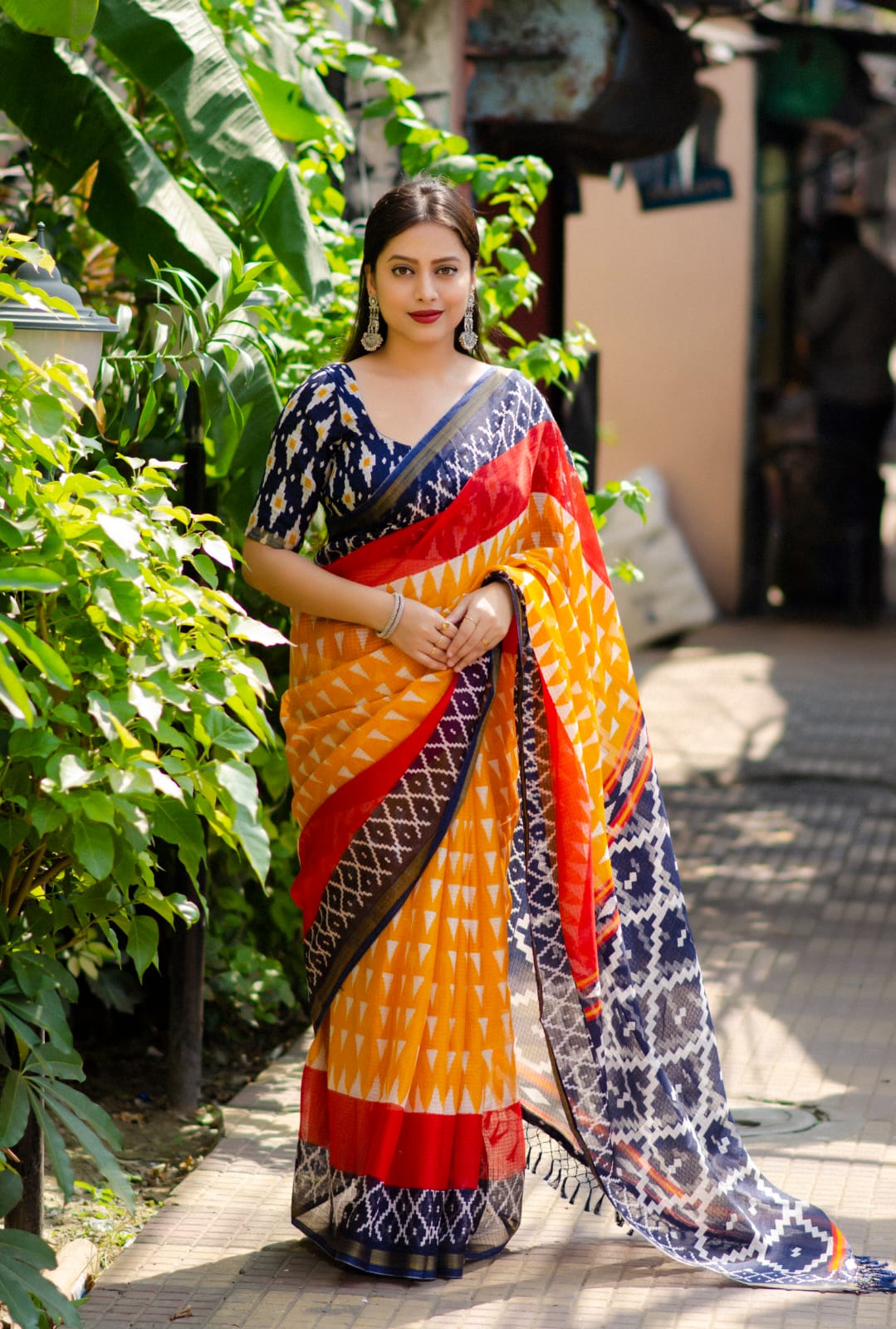 Kota Doria printed saree