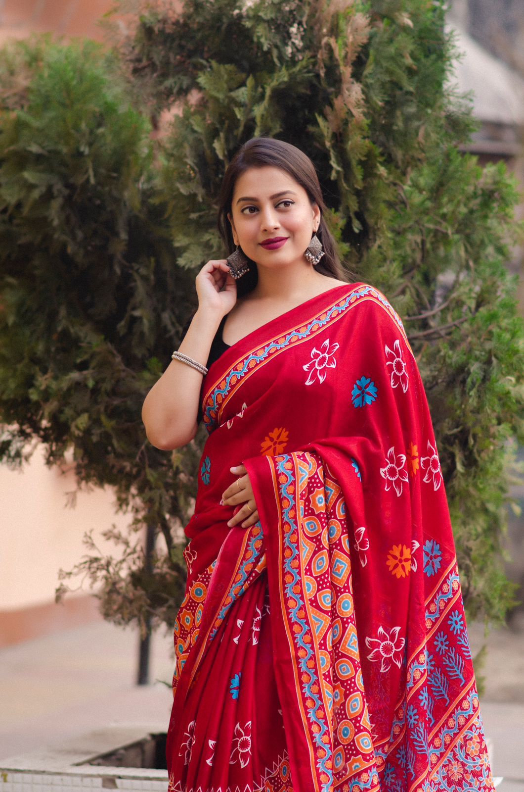 Jute Silk Printed saree