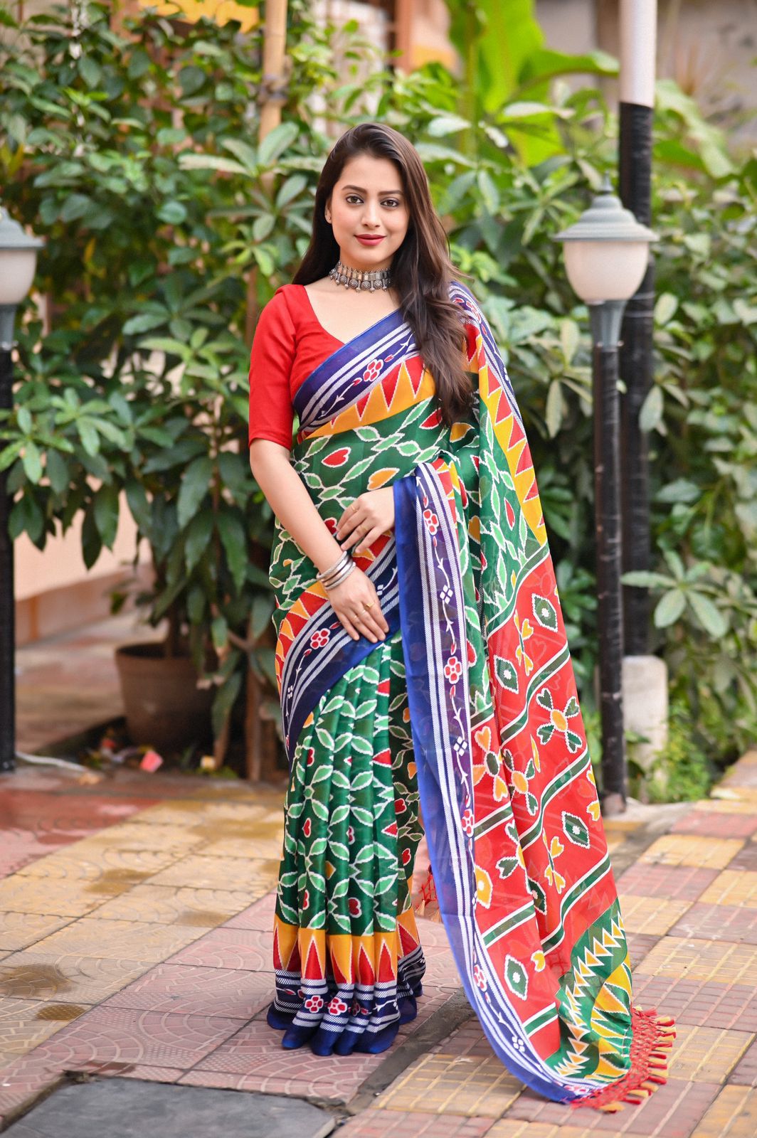 Jute Silk Printed saree