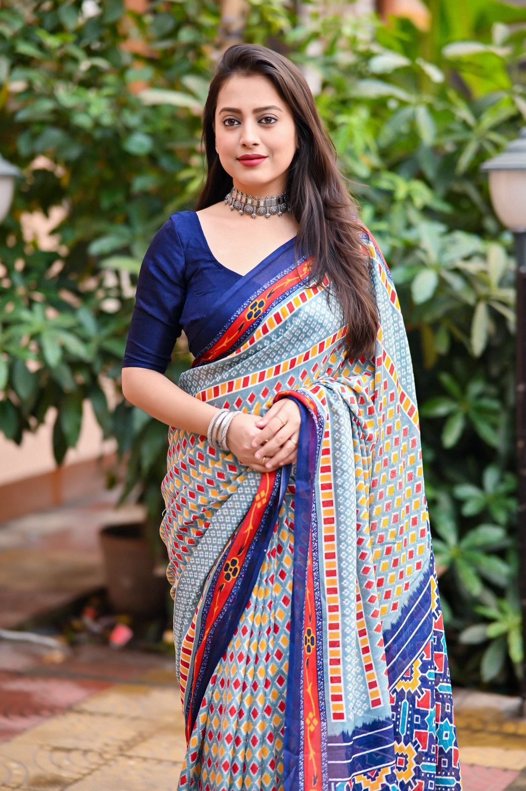 Jute Silk Printed saree