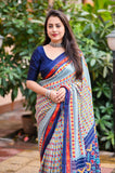 Jute Silk Printed saree