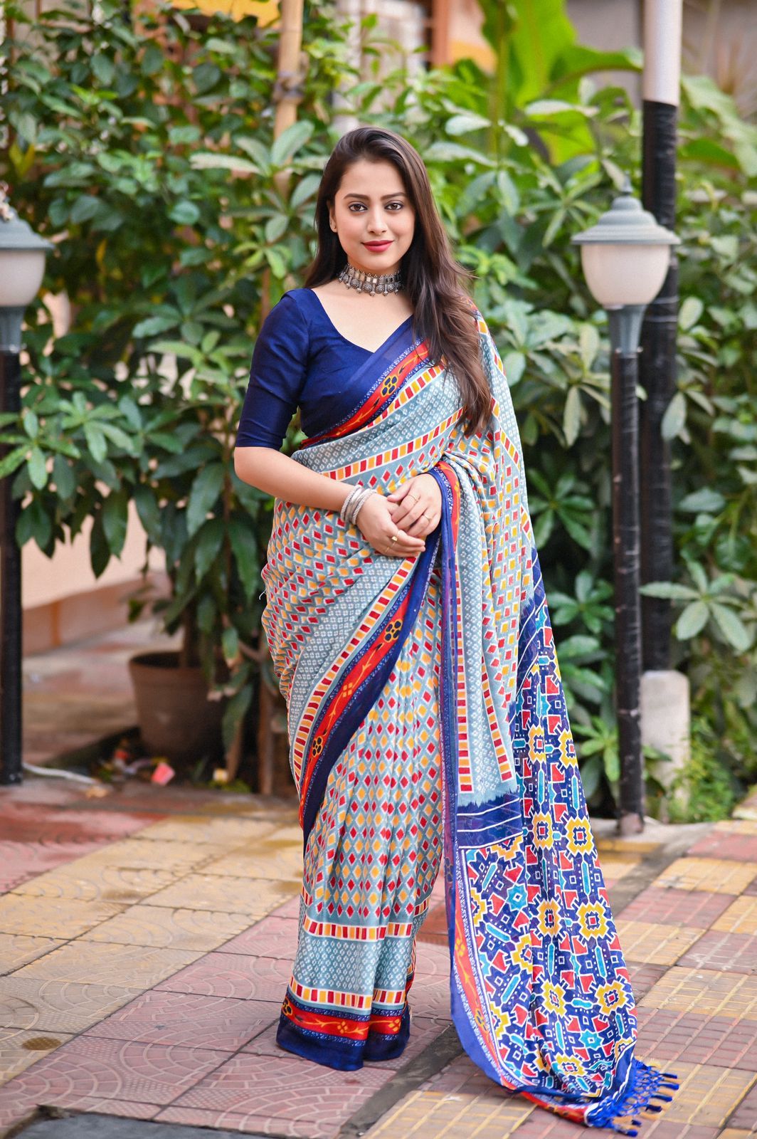 Jute Silk Printed saree