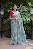 Linen Embroidery Patch Zari Weaving Boarder Saree