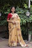 Linen Embroidery Patch Zari Weaving Boarder Saree