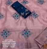 Linen Embroidery Patch Zari Weaving Boarder Saree