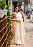 Crepe Silk Cut Work Border Saree