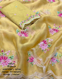 Organza Cut Work Embroidery Saree