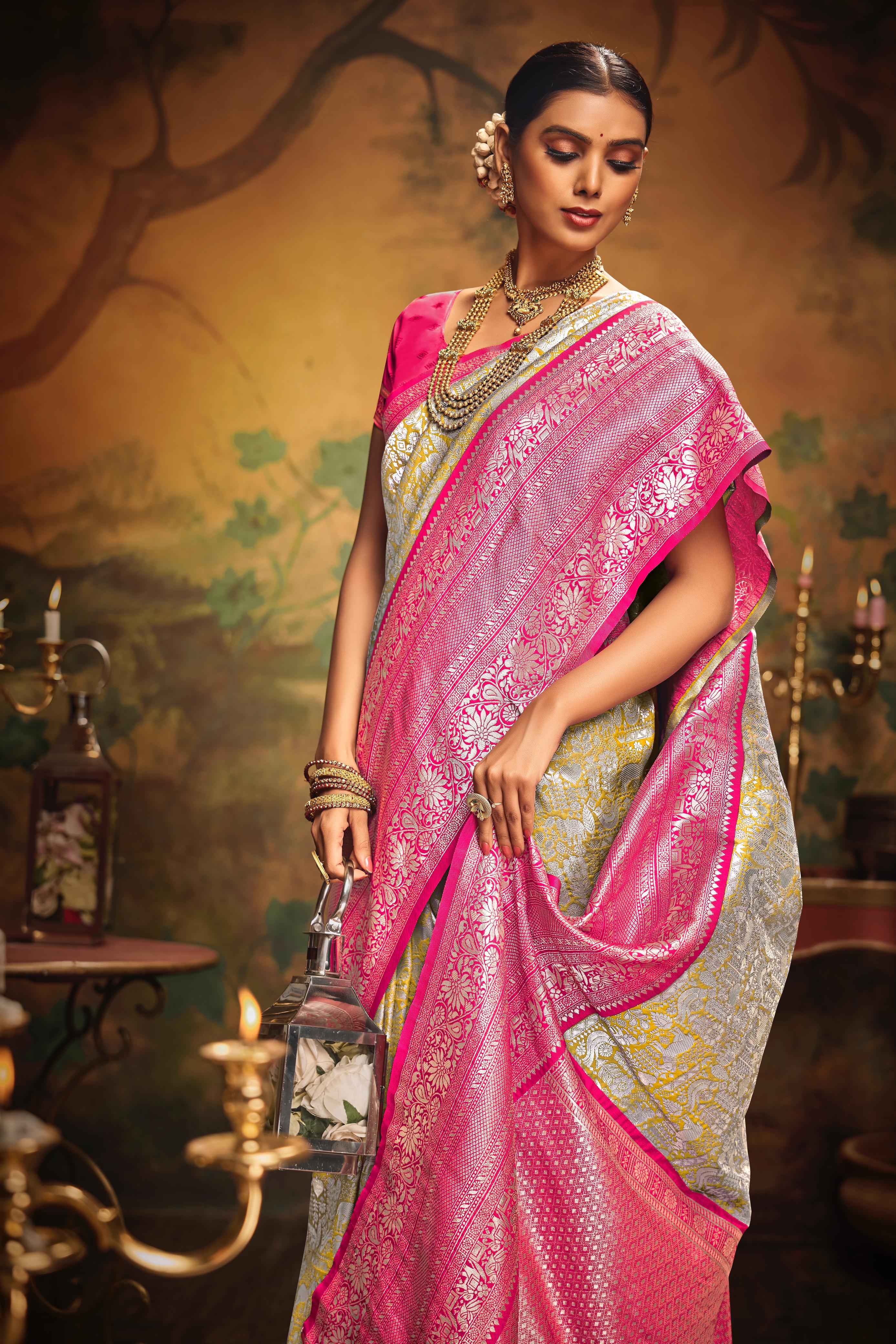 Kanjivaram Soft Silk Saree With Silk Blouse