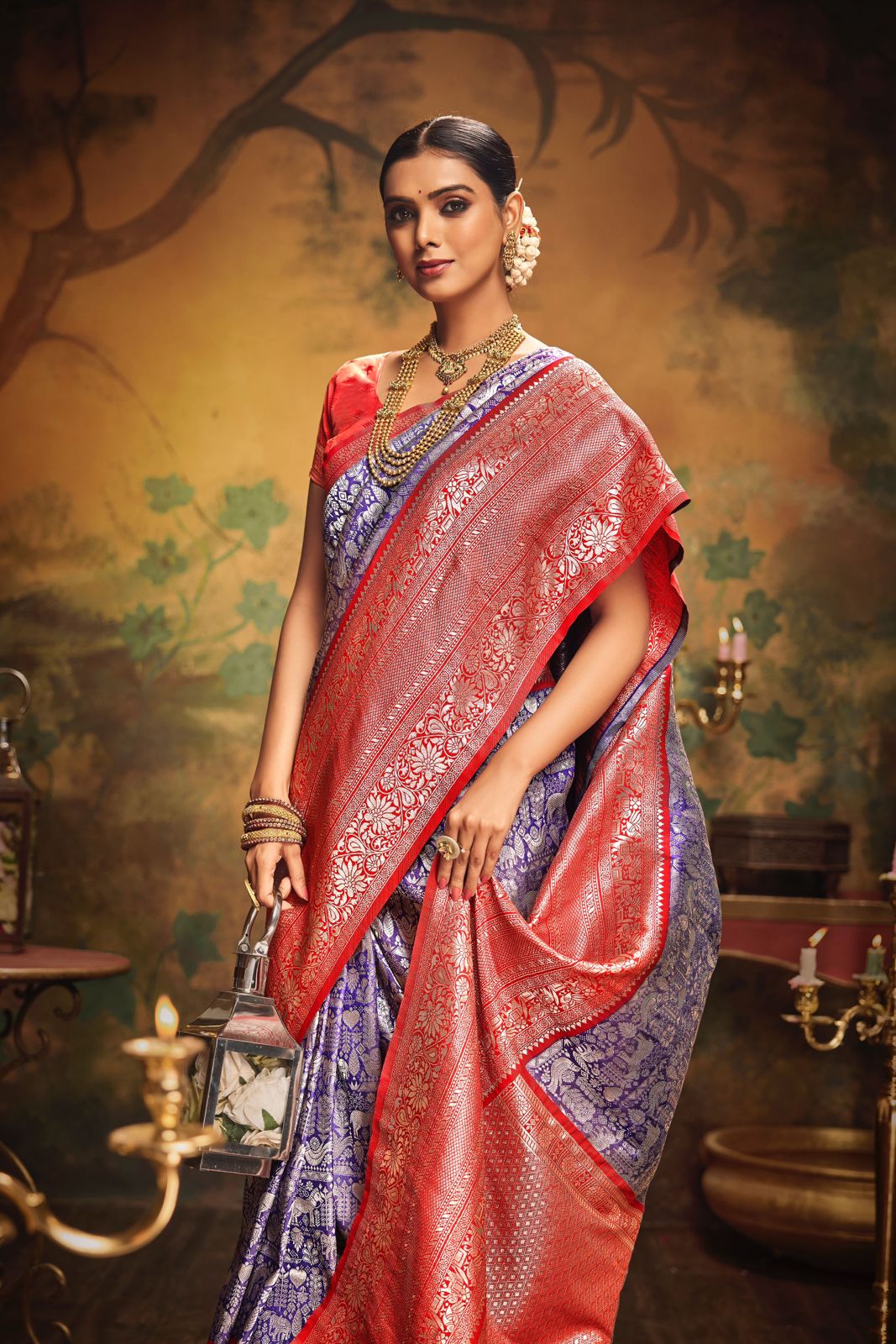 Kanjivaram Soft Silk Saree With Silk Blouse