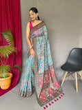 Malai Cotton Kalamkari Weaving Saree