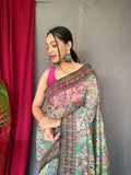 Malai Cotton Kalamkari Weaving Saree