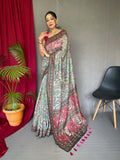 Malai Cotton Kalamkari Weaving Saree