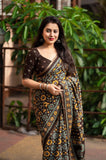 Ajrakh Print Cotton Saree