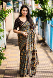 Ajrakh Print Cotton Saree