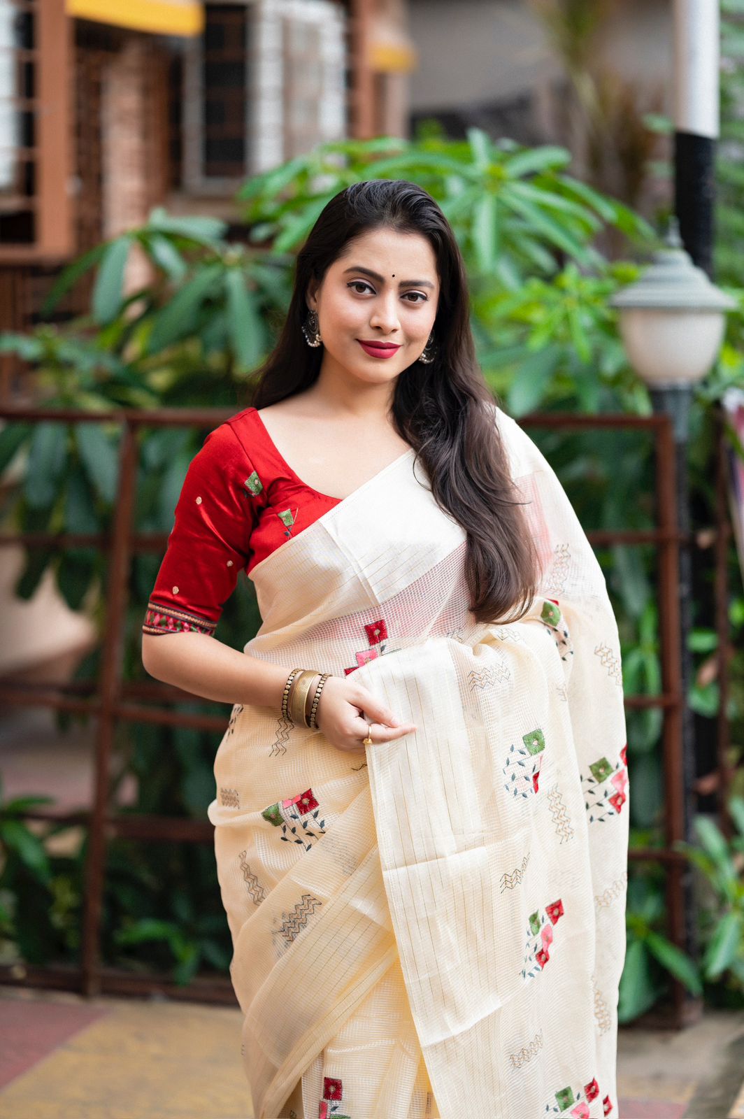 Soft Kota Silk Saree With Phantom Silk Blouse