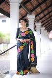 Soft Silk Woven Saree With Silk Blouse