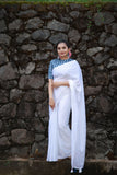 Soft Crape Seft Woven Saree With Crape Silk Blouse