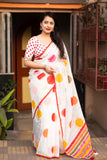 Pure Kota Polka Dot Print Saree