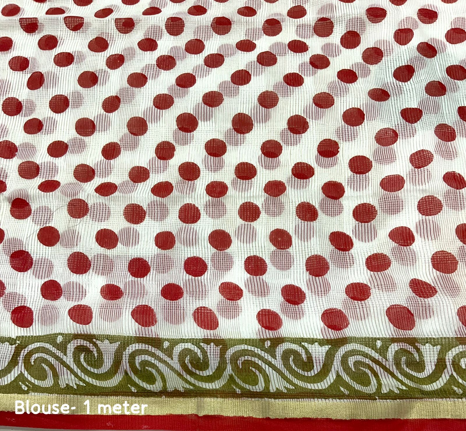 Pure Kota Polka Dot Print Saree